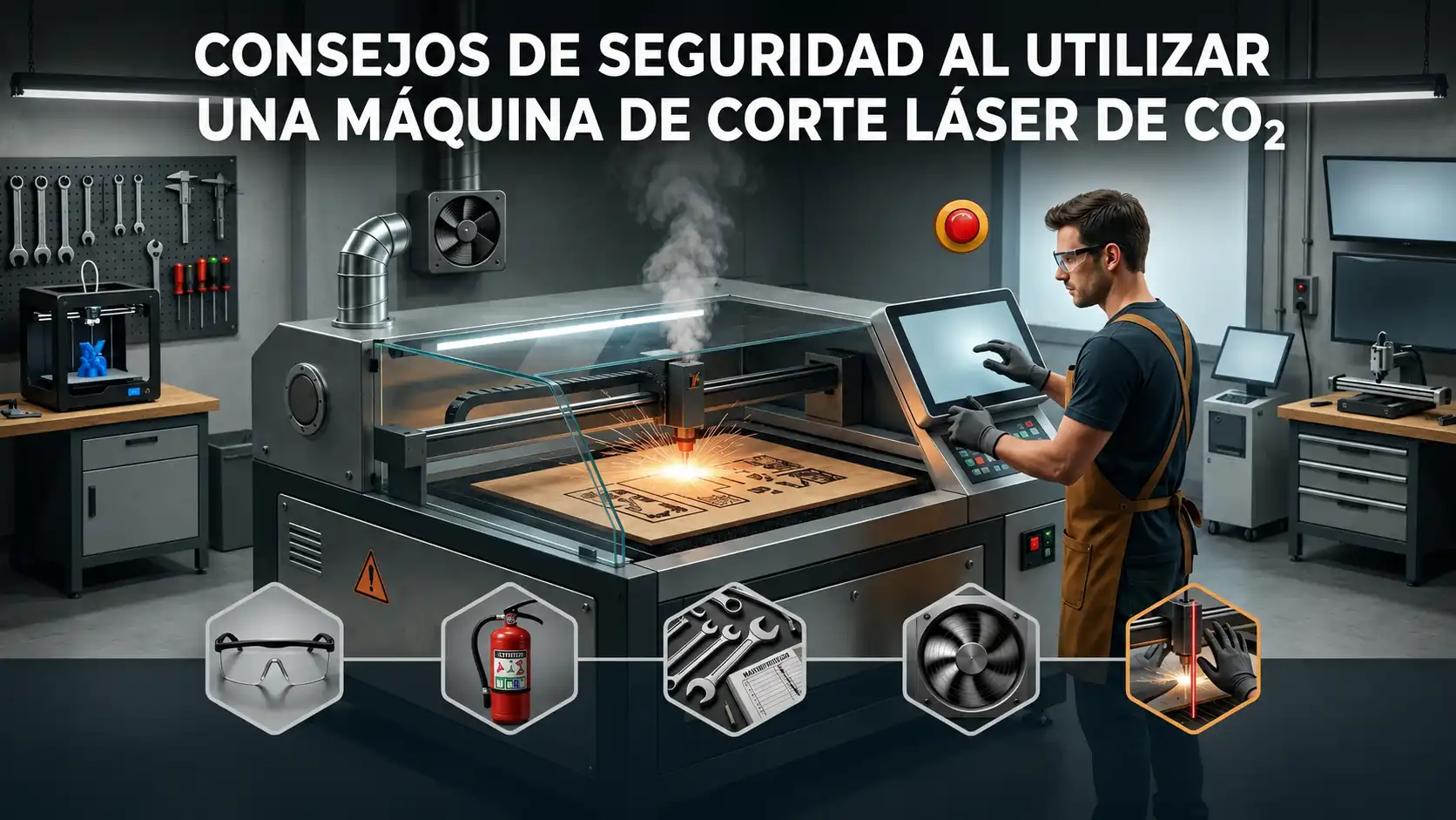 Consejos de seguridad al utilizar una máquina de corte láser de CO₂