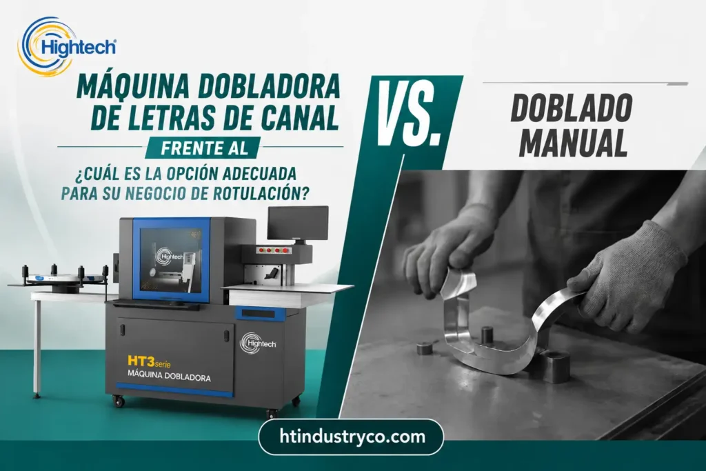 Máquina dobladora de letras de canal frente al doblado manual