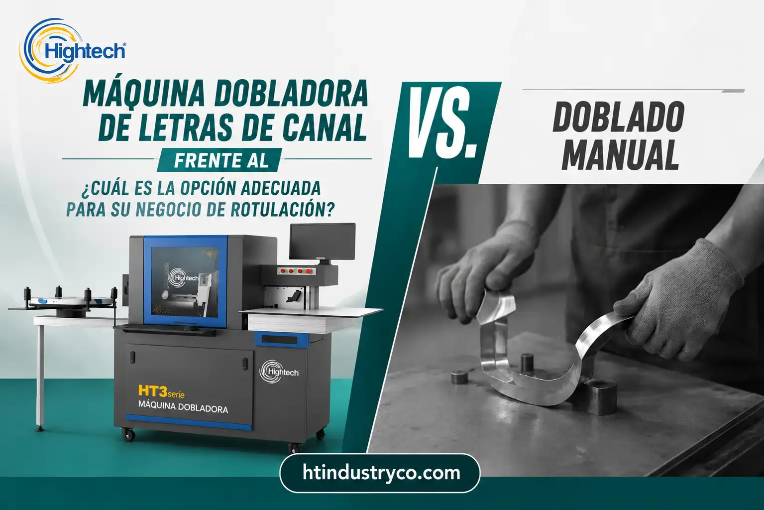 Máquina dobladora de letras de canal frente al doblado manual